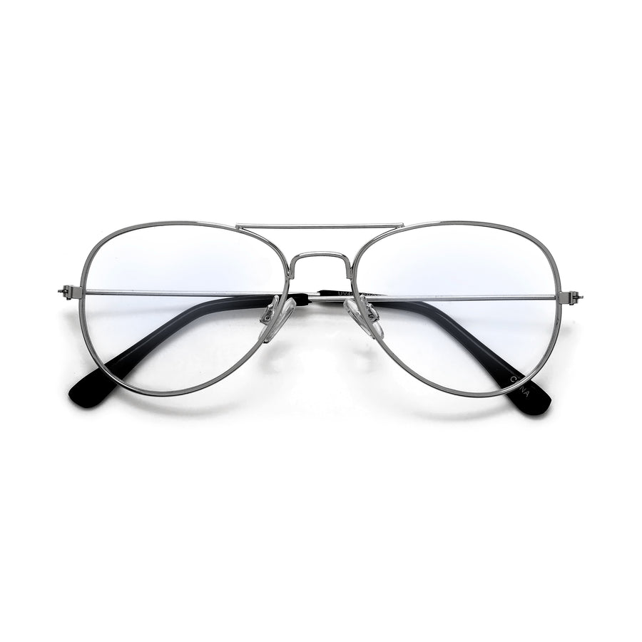 KIDS CLASSIC TEAR DROP BLUE LIGHT CLEAR AVIATOR