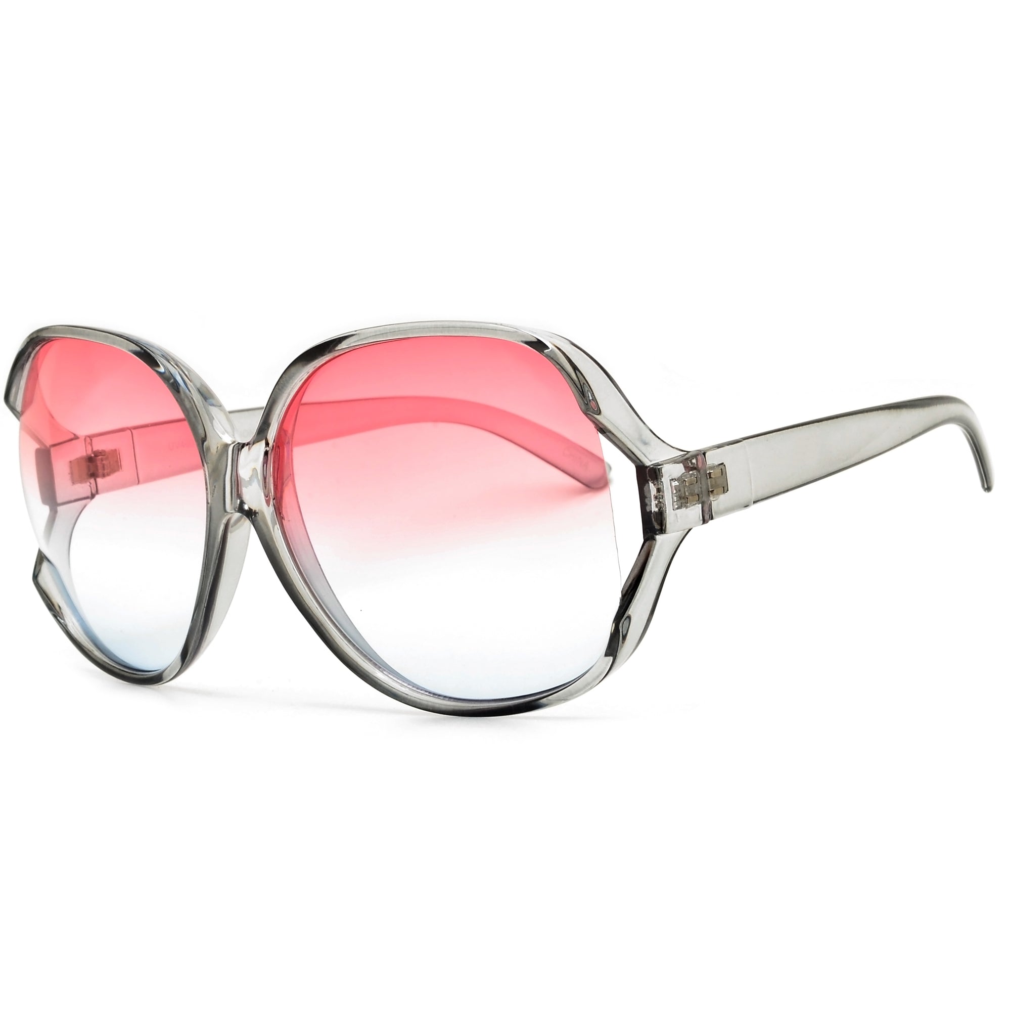 Sophisticated Oversize Round Cutout Sunglasses