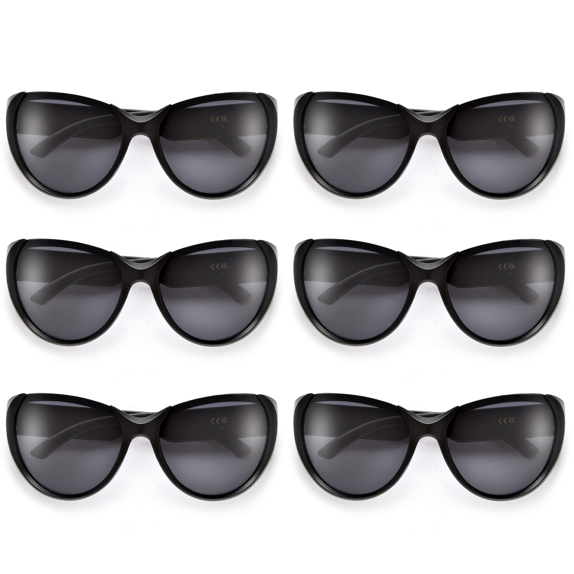 Oversize Oval Half Frame Cat Eye Sunglasses