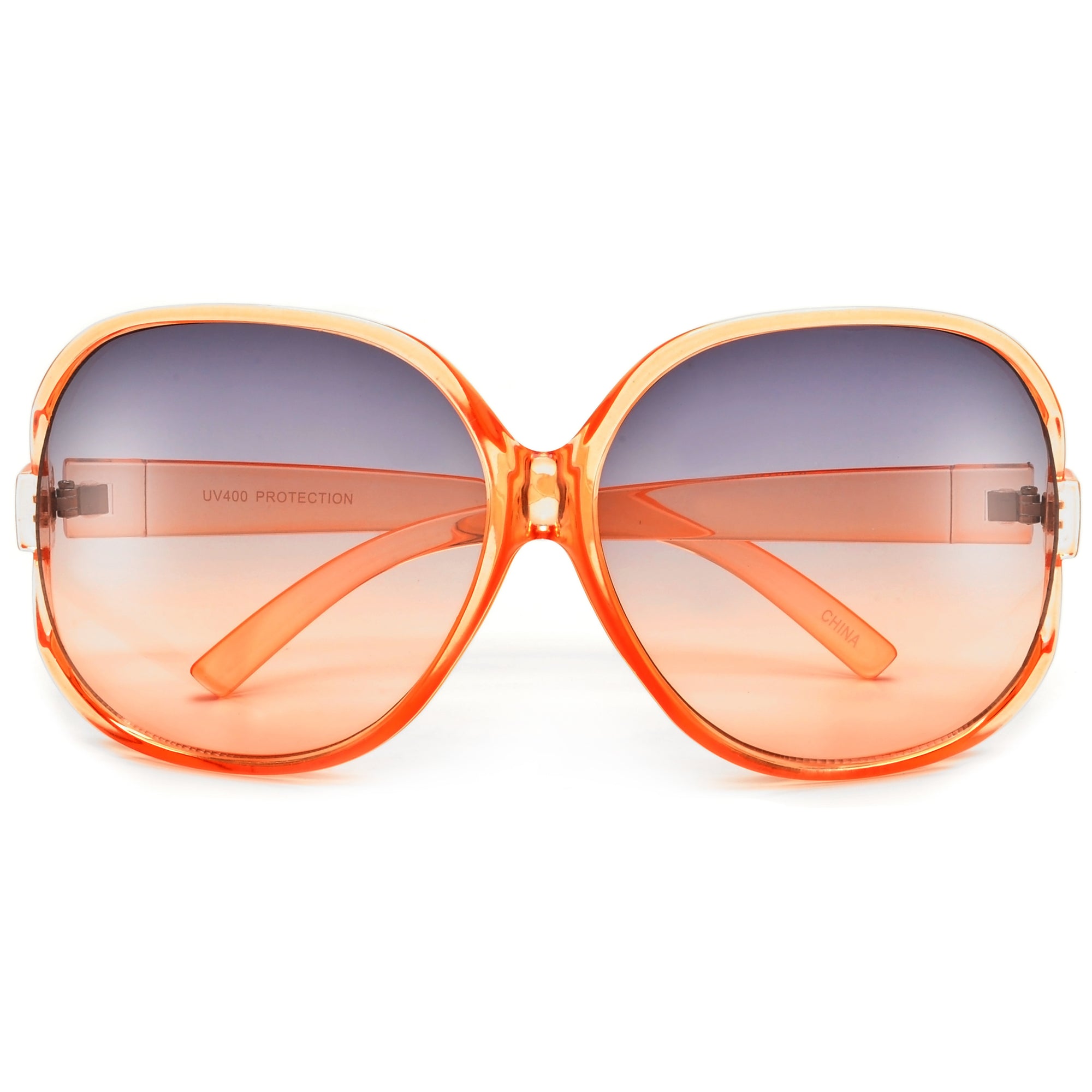 Sophisticated Oversize Round Cutout Sunglasses