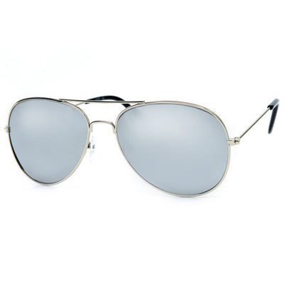 3 Pack Classic Metal Aviator with Reflective Mirrored Lens - Sunglass Spot