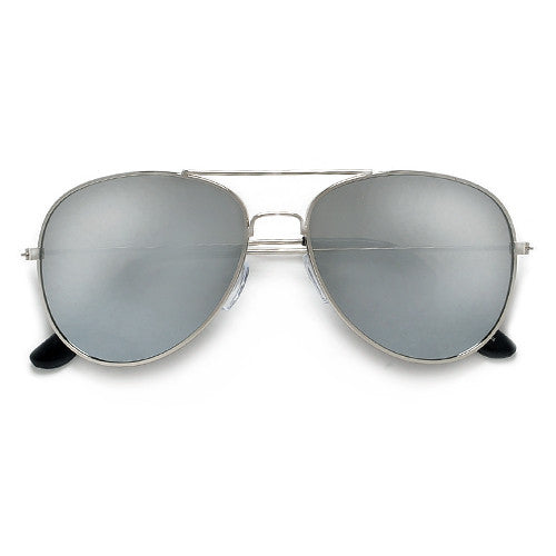 Classic Original Metal Aviator with Reflective Mirror Lens - Sunglass Spot
