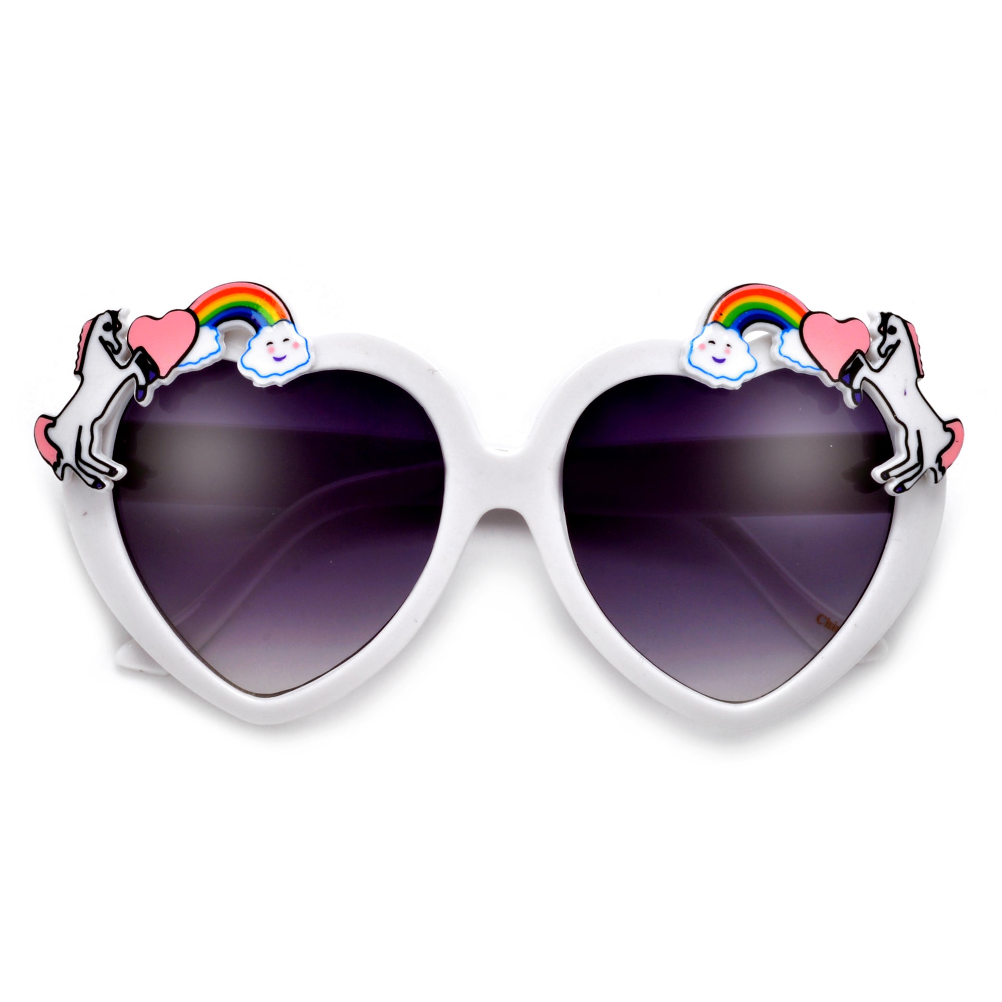 Adorable Unicorn Decorated Heart Sunglasses - Sunglass Spot