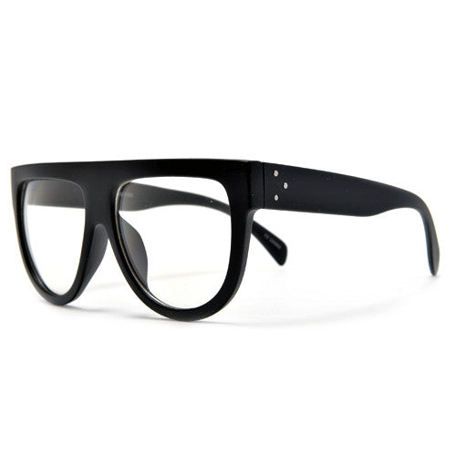Flat Top Shadow Clear Lens Fashion Icon Eyewear - Sunglass Spot
