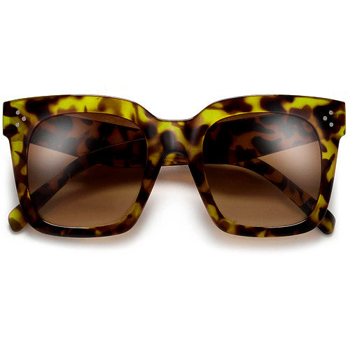 Bold Thick Triple Pinpoint Studs Chic Fashion Design Sunglasses - Sunglass Spot