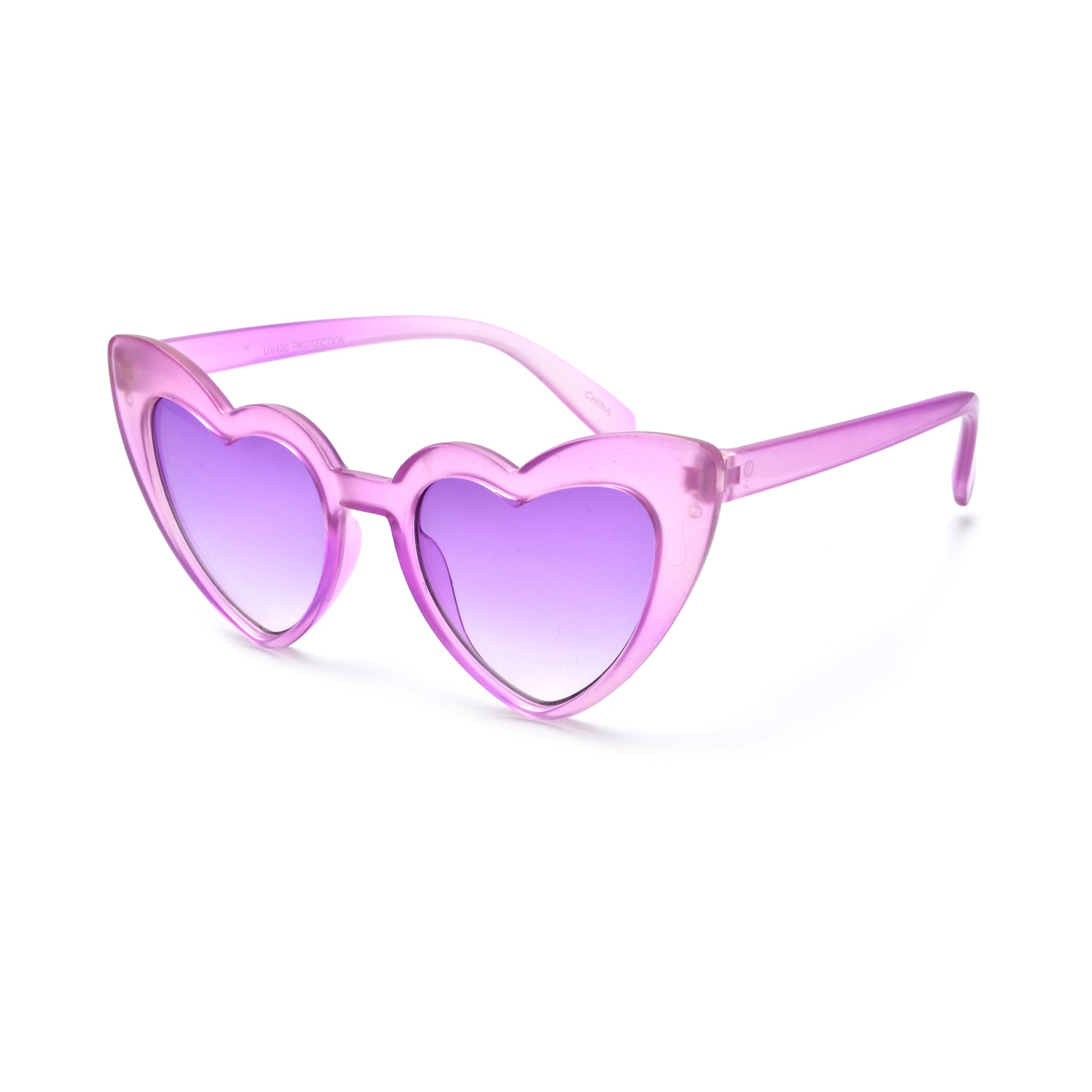 SA106 Polka Dot Print Plastic Heart Shape Cute Sunglasses – superawesome106