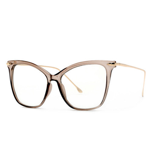 57mm Oversize Retro Cat Silhouette Clear Lens Eyewear - Sunglass Spot