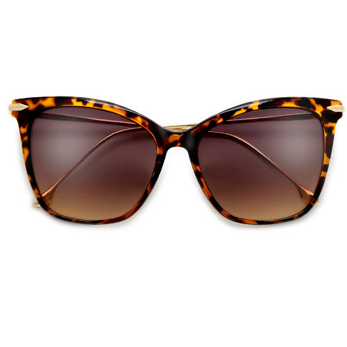 57mm Oversize Retro Cat Silhouette Sunnies - Sunglass Spot