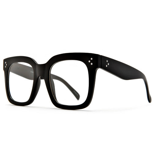 Bold Thick Triple Pinpoint Studs Chic Fashion Design Clear Lens Eye Wear - Sunglass Spot