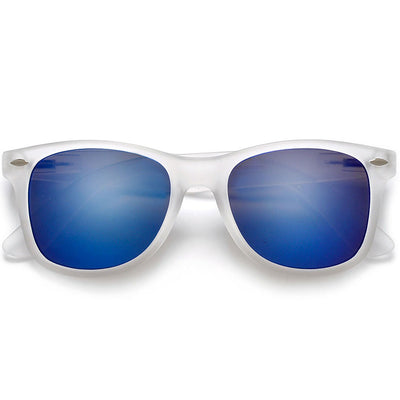 Classic Frost Frame Colorful Revo Lens 80's Sunglasses - Sunglass Spot