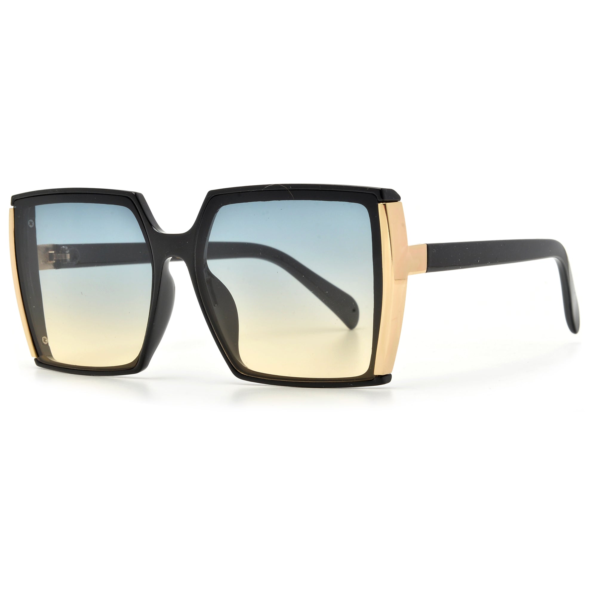 Thick gold frame clearance sunglasses