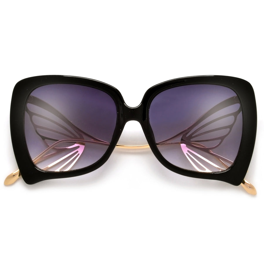 Show Stopping Oversize Butterfly Sculpted Sunnies - Sunglass Spot