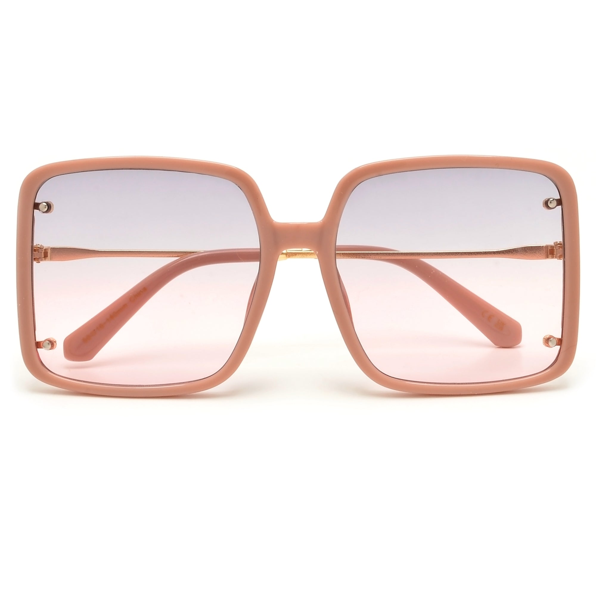 Oversize Thin Open Temple Squared Out Fashion Sunnies