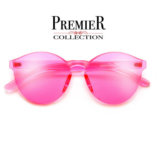 Premier Collection-Colorful Bright Frameless Bold Aesthetic Cat Eye Silhouette Sunnies - Sunglass Spot