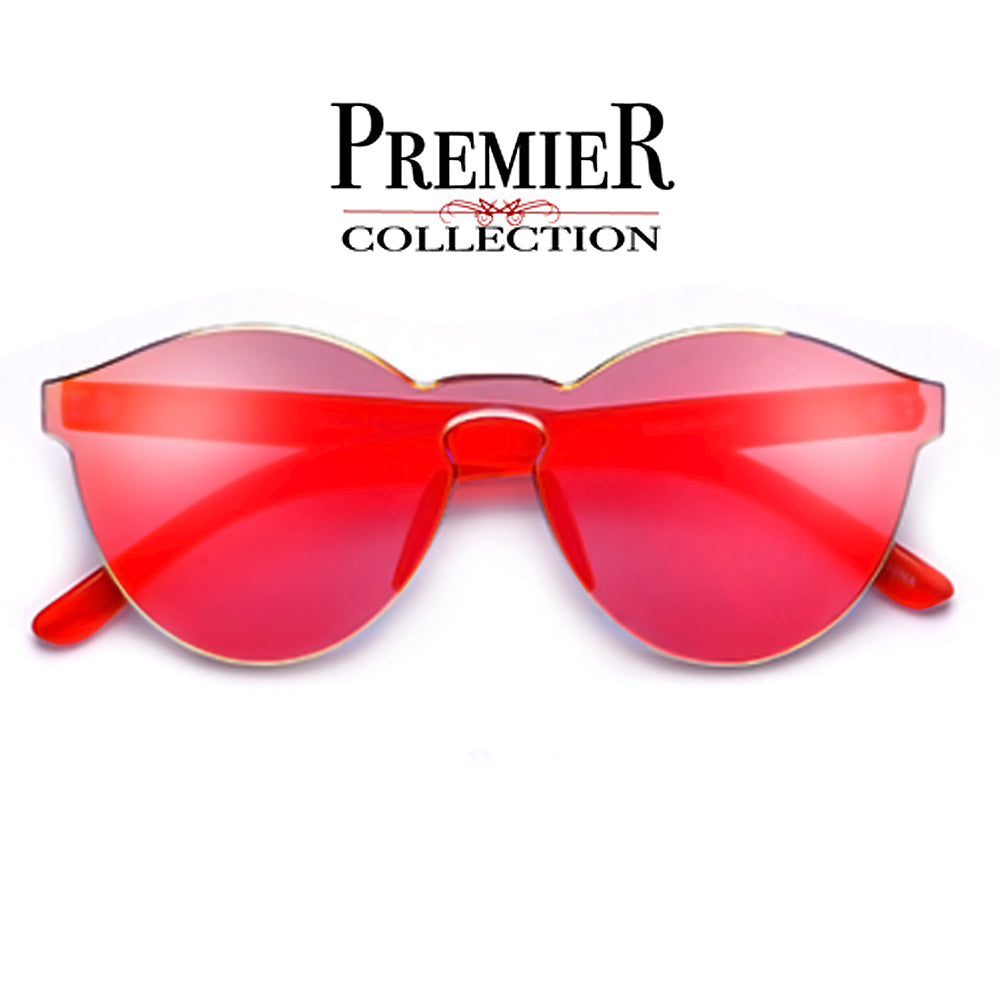 Premier Collection-Colorful Bright Frameless Bold Aesthetic Cat Eye Silhouette Sunnies - Sunglass Spot