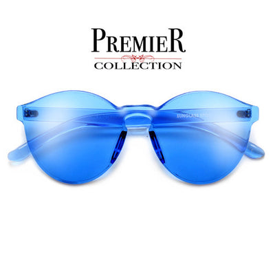 Premier Collection-Colorful Bright Frameless Bold Aesthetic Cat Eye Silhouette Sunnies - Sunglass Spot