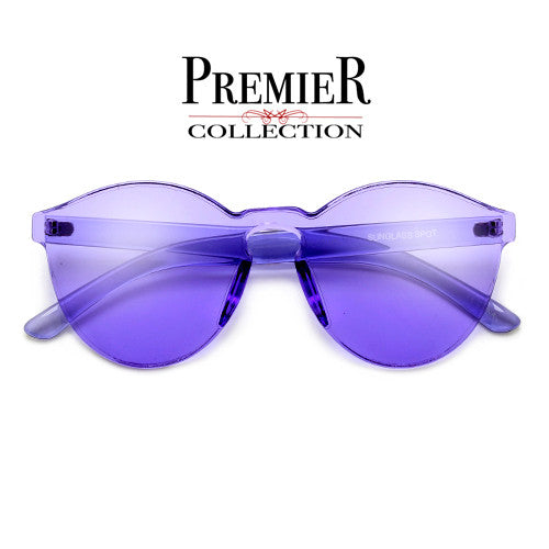 Premier Collection-Colorful Bright Frameless Bold Aesthetic Cat Eye Silhouette Sunnies - Sunglass Spot