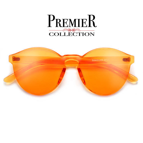 Premier Collection-Colorful Bright Frameless Bold Aesthetic Cat Eye Silhouette Sunnies - Sunglass Spot