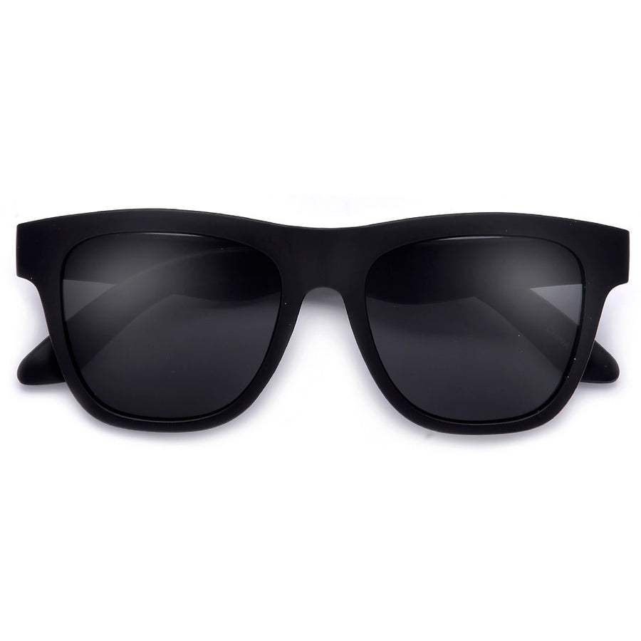 Translucent Gray Thick Geek-Chic Geometric Tinted Sunglasses