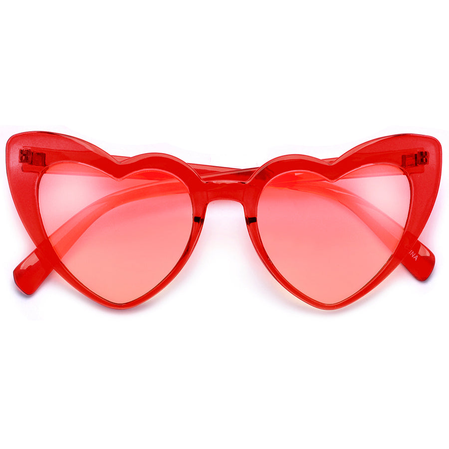 Lovestruck High Tip Cute Heart Sunglasses