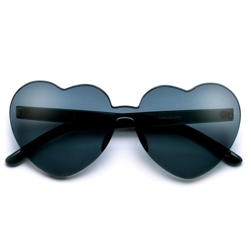 Ultra Adorable Solid Heart Block Sunnies - Sunglass Spot