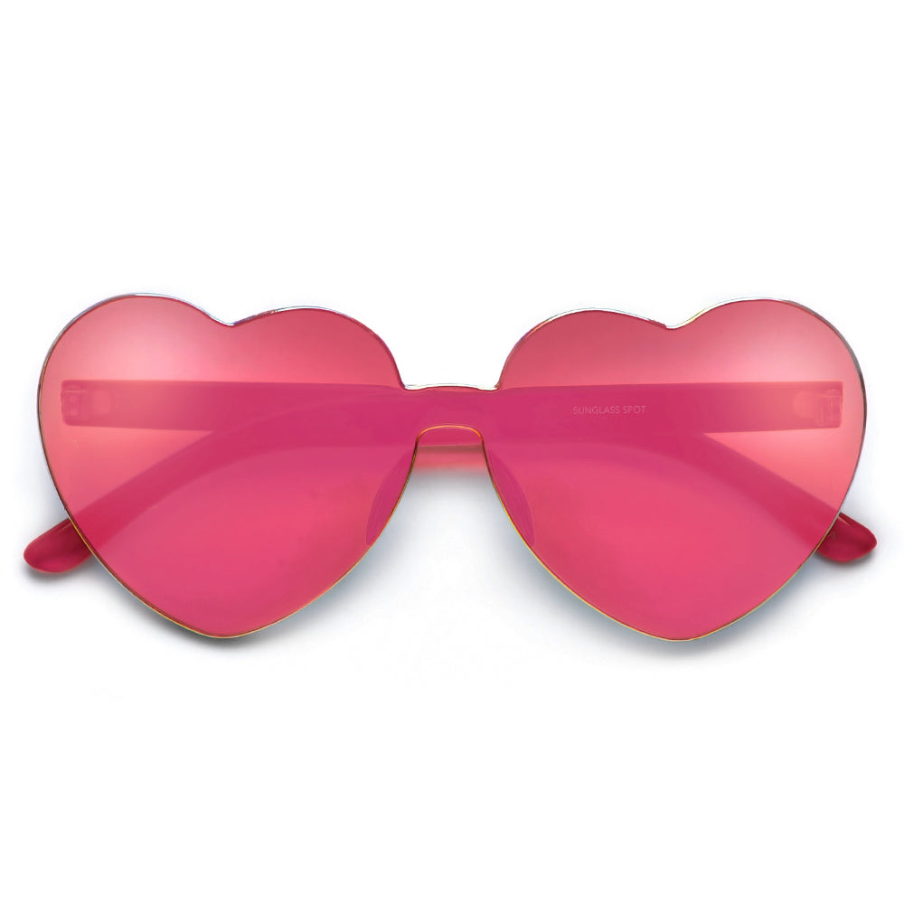 Ultra Adorable Solid Heart Block Sunnies - Sunglass Spot