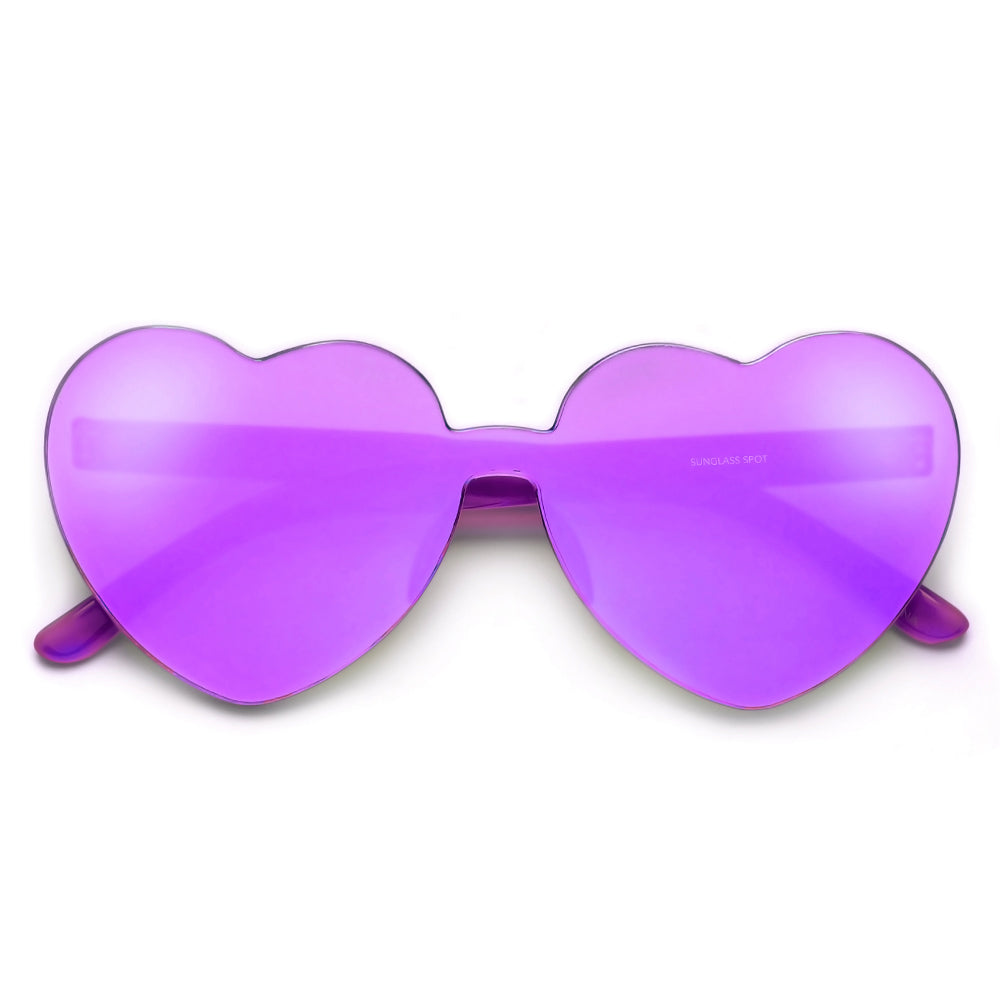 Ultra Adorable Solid Heart Block Sunnies - Sunglass Spot