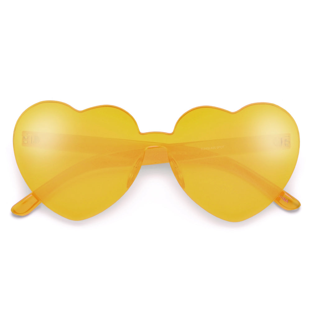 Ultra Adorable Solid Heart Block Sunnies - Sunglass Spot