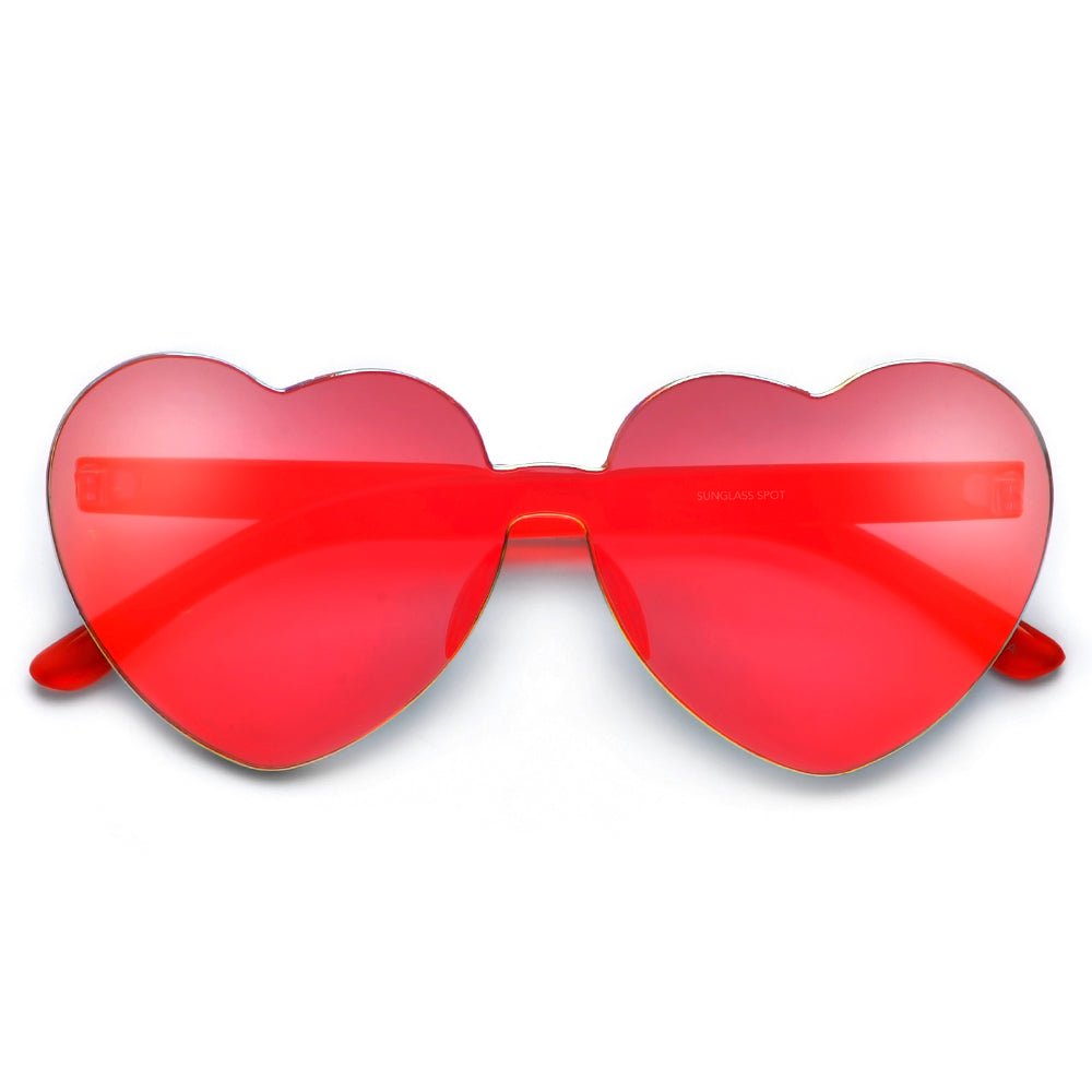 Ultra Adorable Solid Heart Block Sunnies - Sunglass Spot