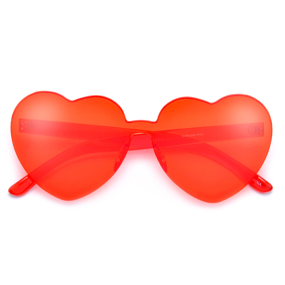 Ultra Adorable Solid Heart Block Sunnies - Sunglass Spot