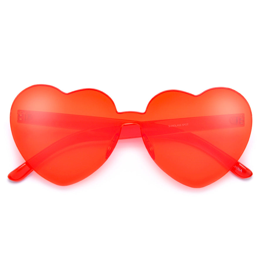 Ultra Adorable Solid Heart Block Sunnies - Sunglass Spot