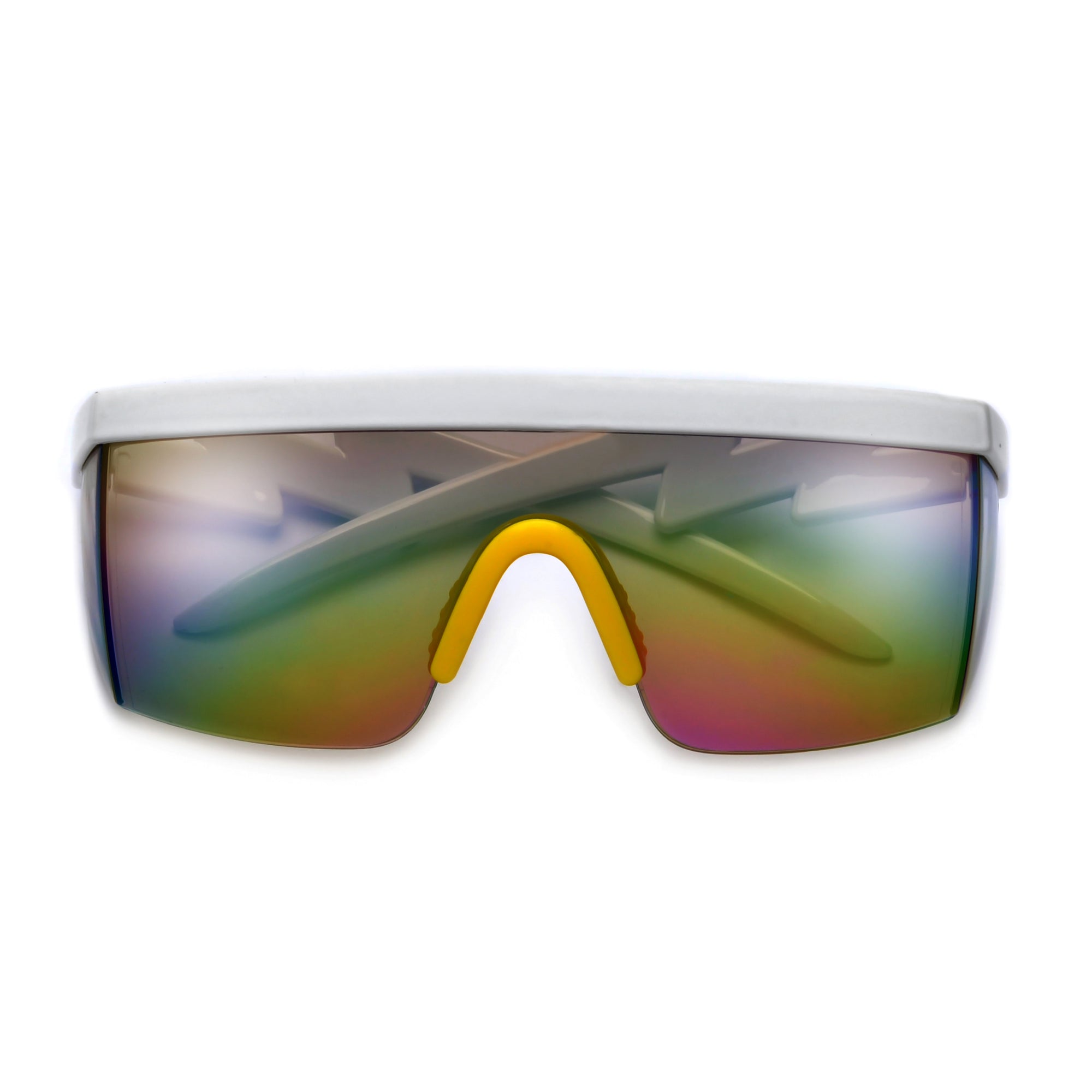 Electric Bolt Wrap Around Shield Shades - Sunglass Spot