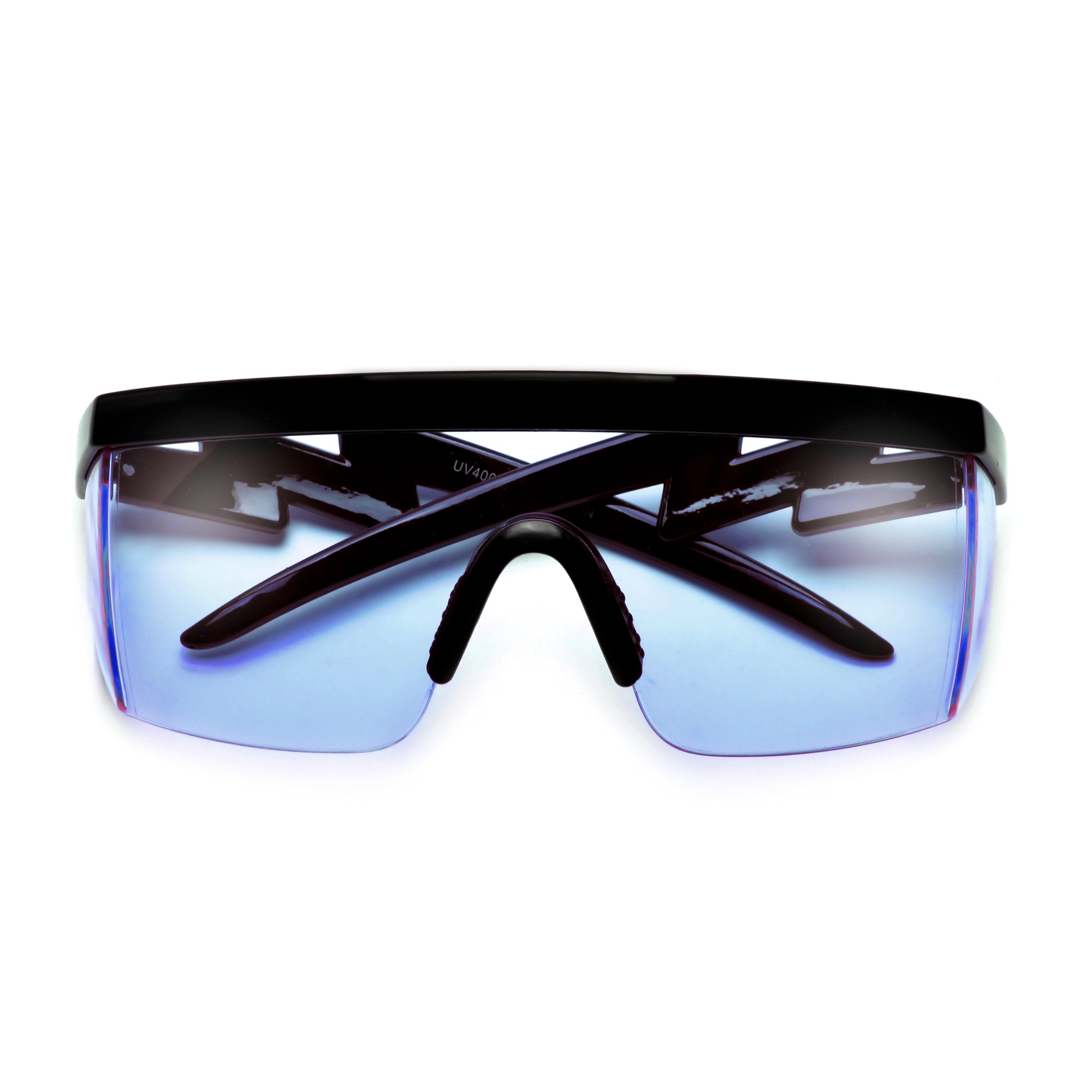 Electric Bolt Wrap Around Shield Shades - Sunglass Spot