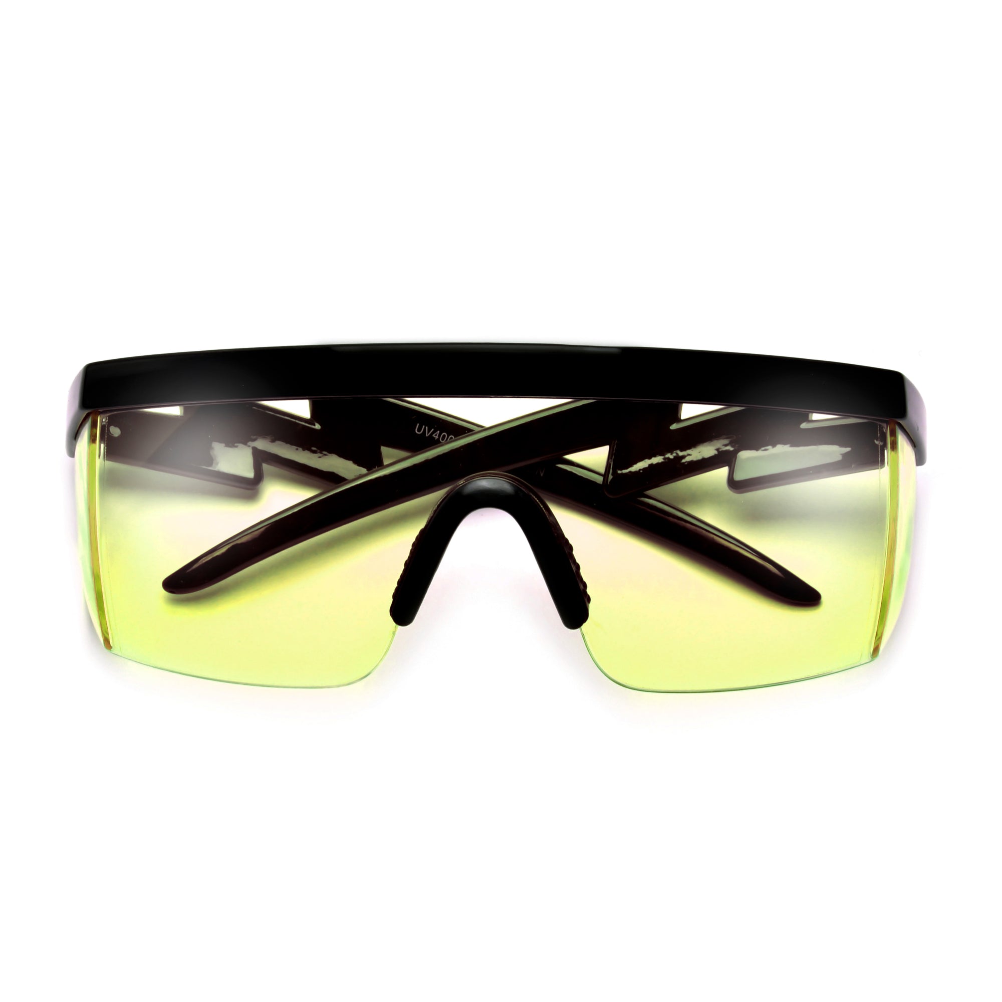 Electric Bolt Wrap Around Shield Shades - Sunglass Spot