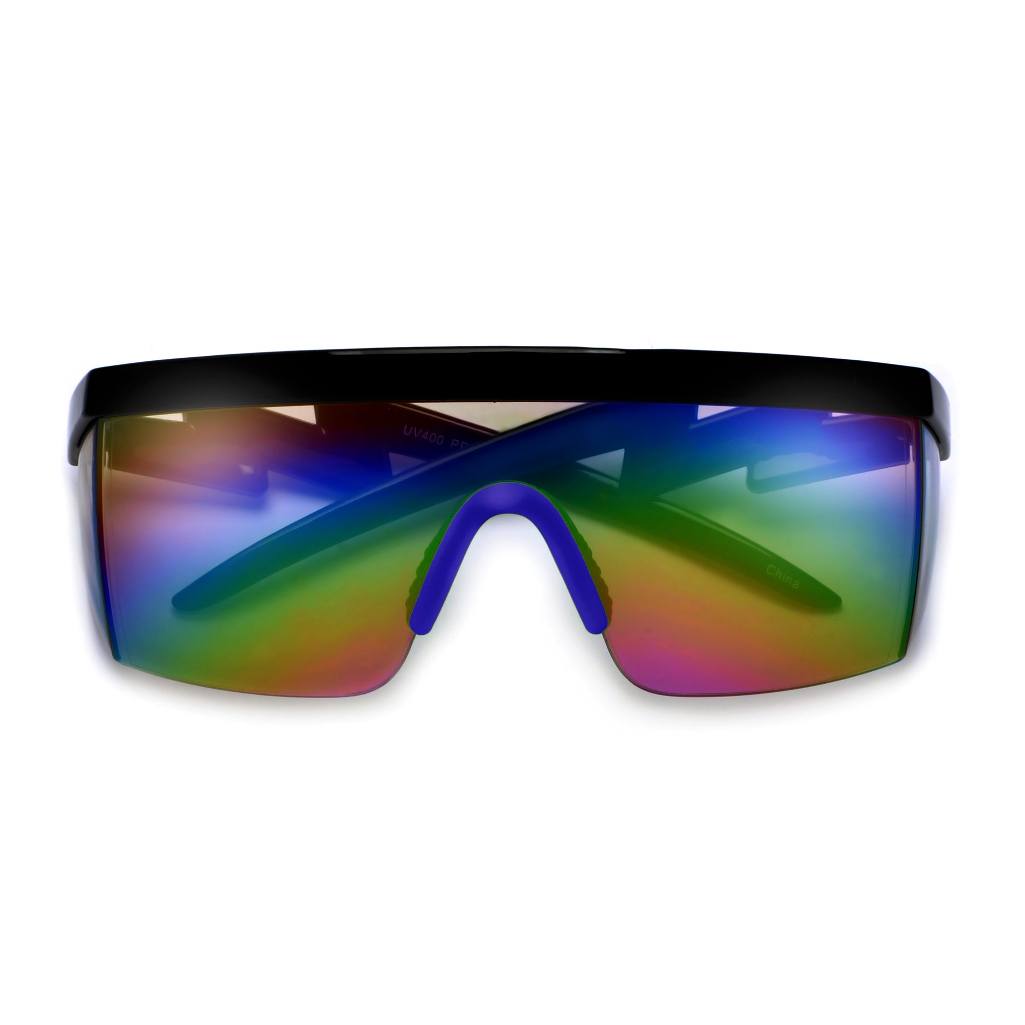 Electric Bolt Wrap Around Shield Shades - Sunglass Spot