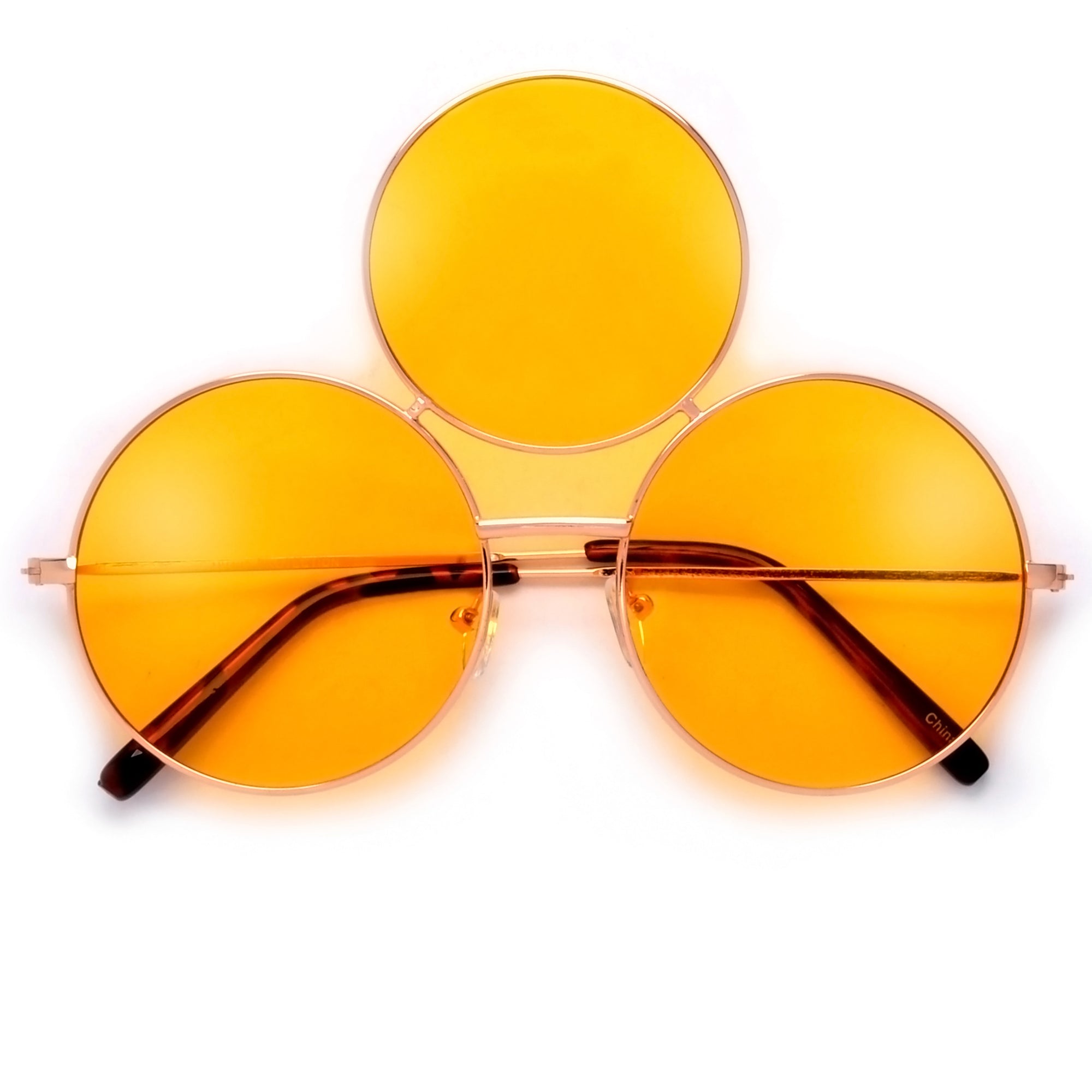 Quirky Triple Round Lens Eccentrically Fun Sunglasses - Sunglass Spot