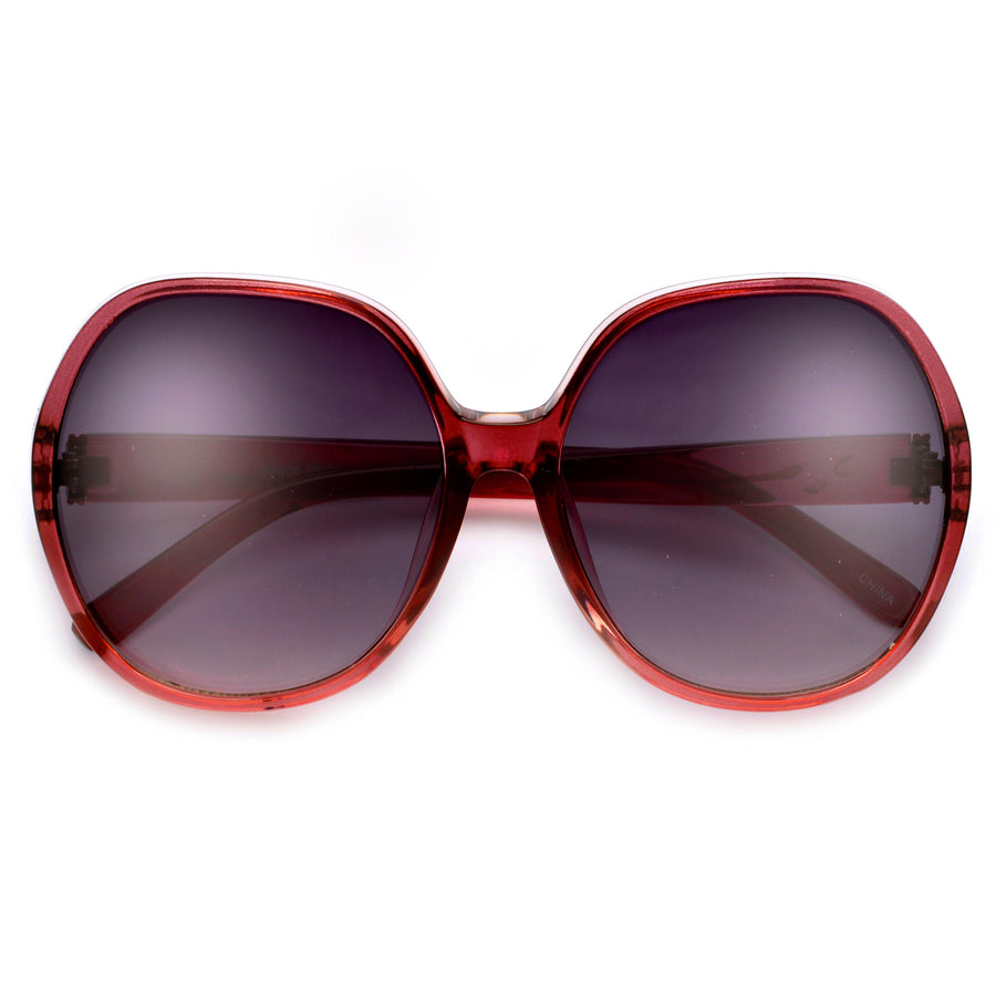 Oversize 62mm Women's Round Fashion Sunglasses - Sunglass Spot