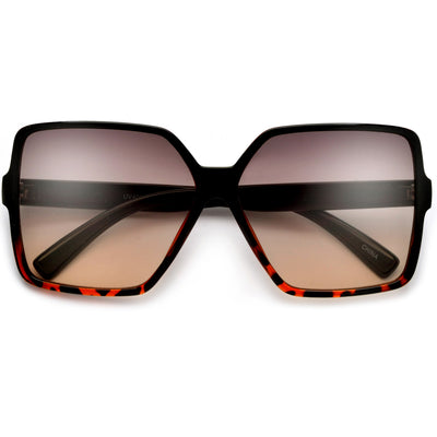 Oversize Modern Square Frame Lightweight Sunglasses - Sunglass Spot