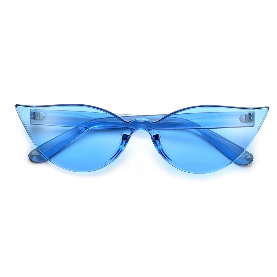 THICK BLOCKY RETRO CAT EYE SUNGLASSES - Sunglass Spot