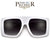 PREMIER COLLECTION-BOLD OVERSIZE SQUARE FRAME FULL COVERAGE SUNGLASSES