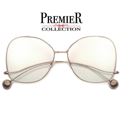 Elegant Butterfly Frame Pearl Tip Temple Glam Fashion Eyewear - Sunglass Spot