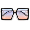 Oversize Bold Full Coverage Square Silhouette Sunnies