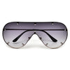 Oversize Studded Aviator Silhouette Shields