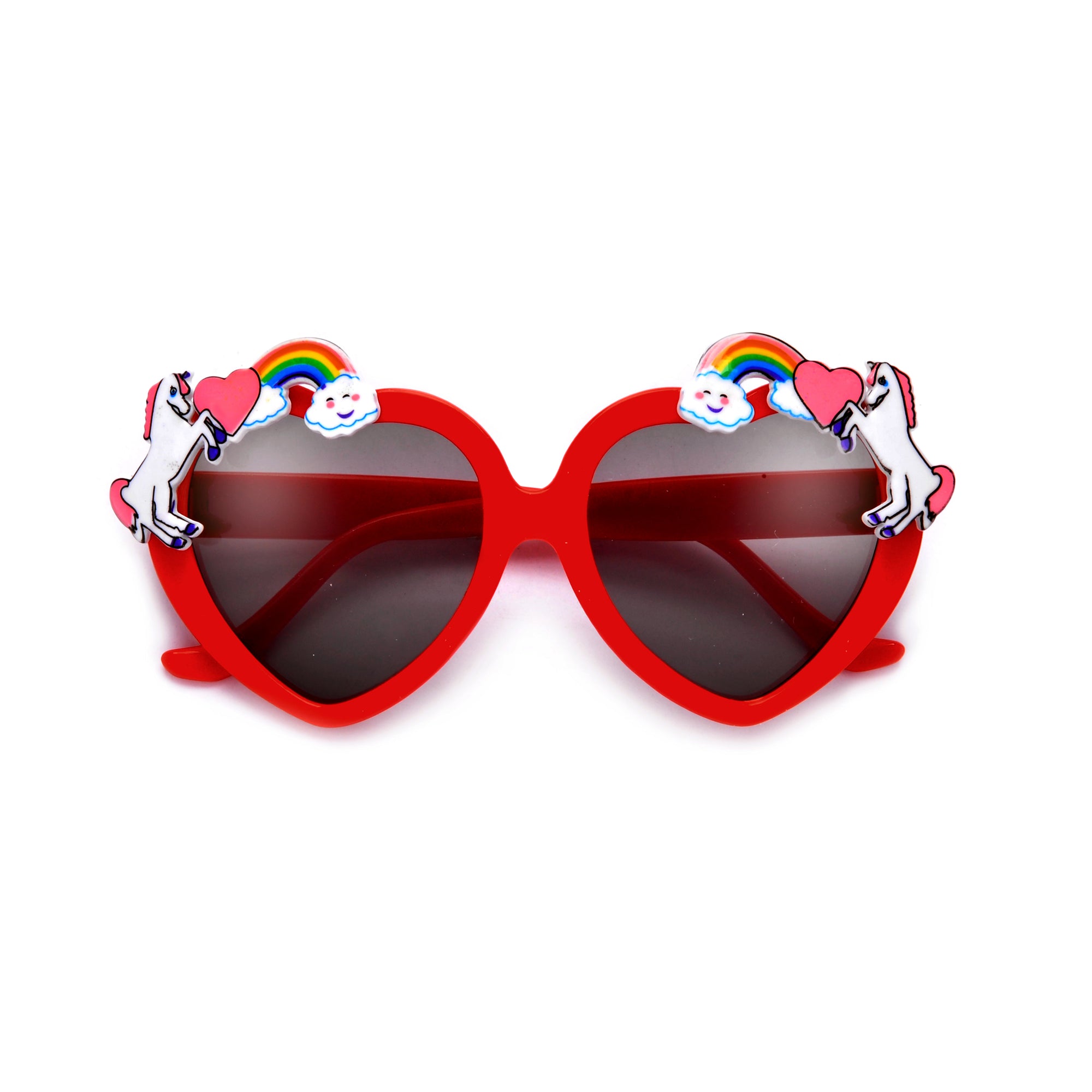 Adorable Kids Unicorn Decorated Heart Sunglasses - Sunglass Spot