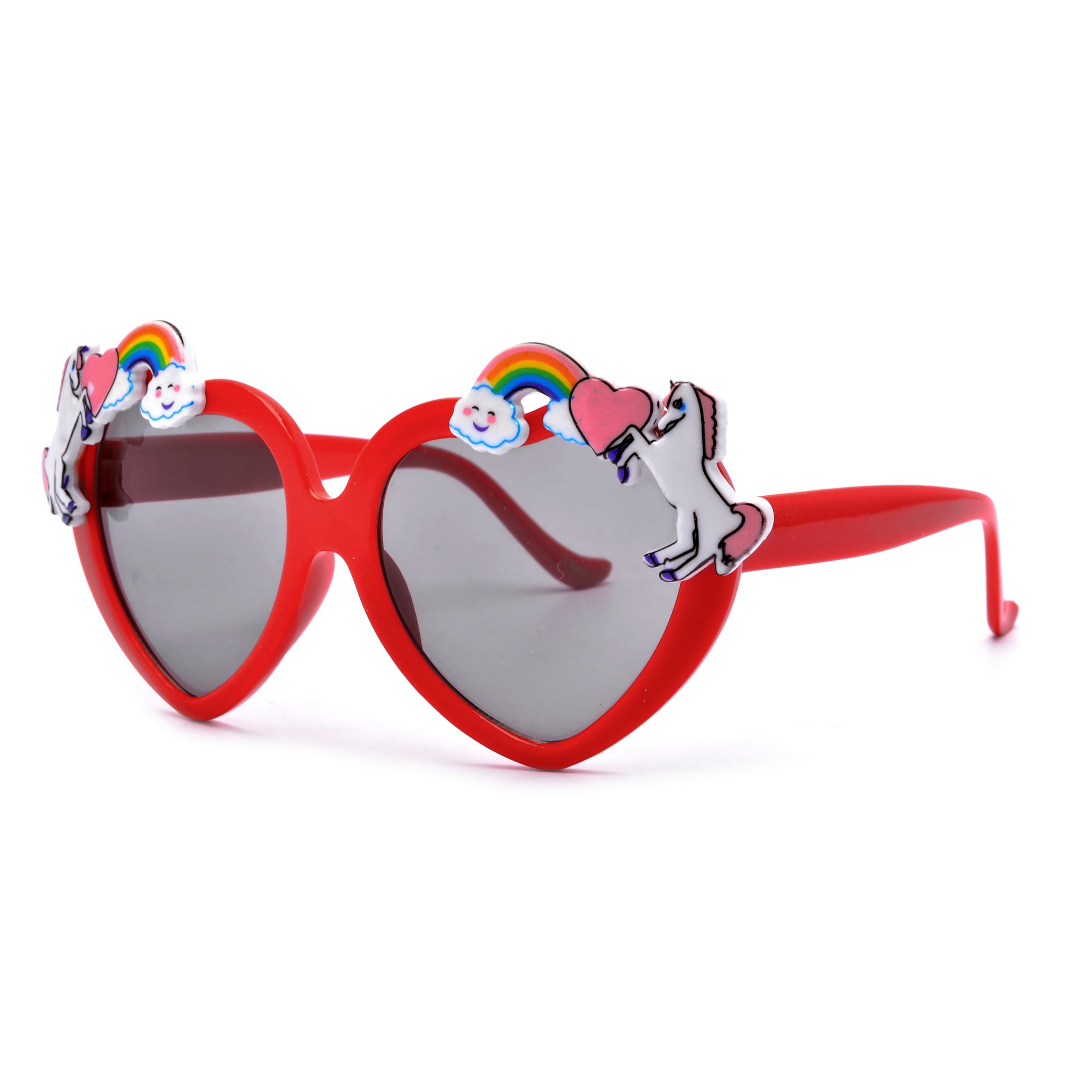 Adorable Kids Unicorn Decorated Heart Sunglasses - Sunglass Spot
