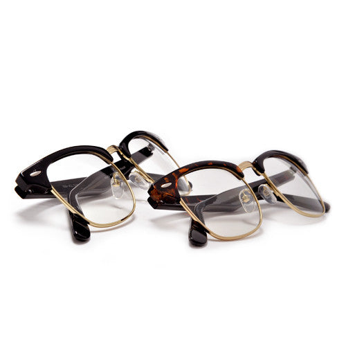 2 Pack Retro Inspired Stylish Half Frame Clear Eyewear - Sunglass Spot