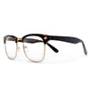 Classic Half Frame with Crystal Clear Lens Stylish Glasses - Sunglass Spot