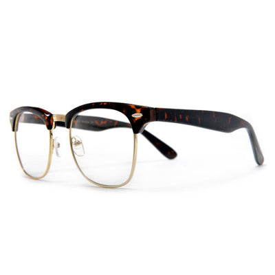 2 Pack Retro Inspired Stylish Half Frame Clear Eyewear - Sunglass Spot