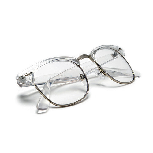 Crystal Frame Stylish Half Frame Clear Eyewear - Sunglass Spot