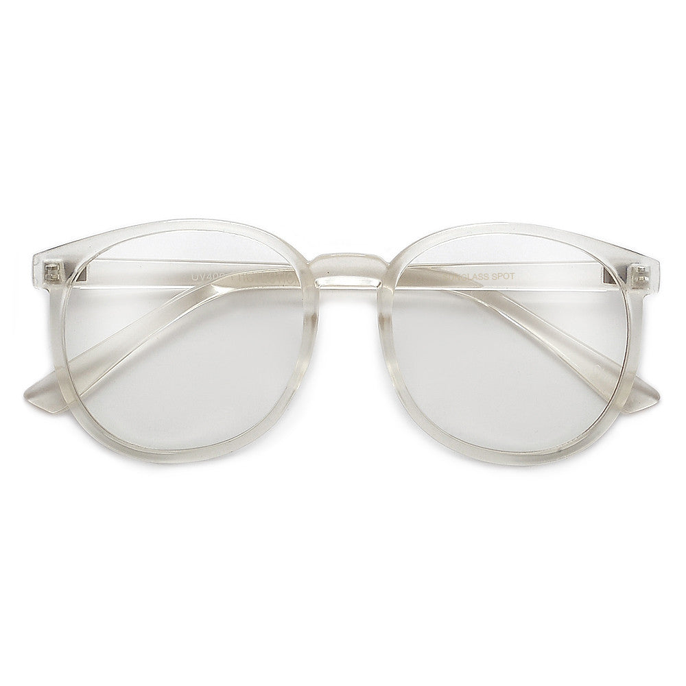 Retro Round Horn Rimmed P3 Frame Eyewear Glasses - Sunglass Spot